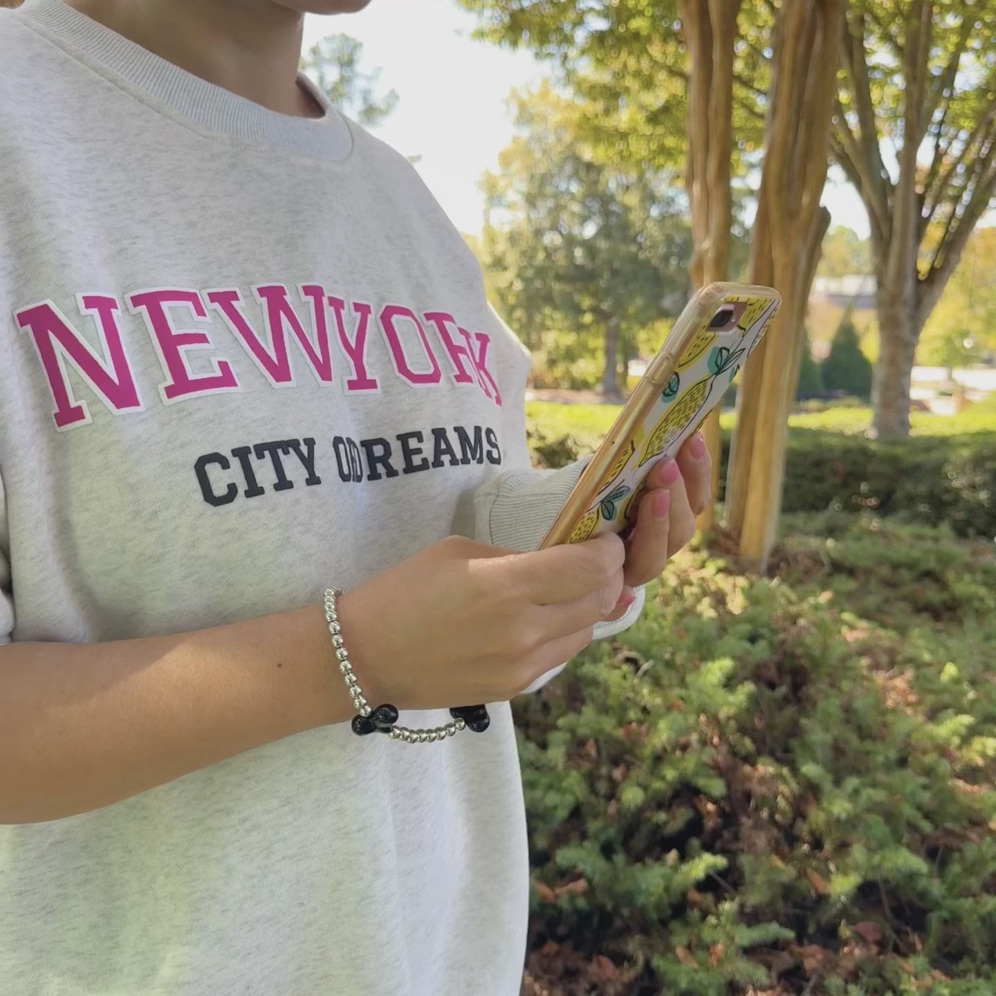 Hearts and Beads Phone Wrist Lanyard