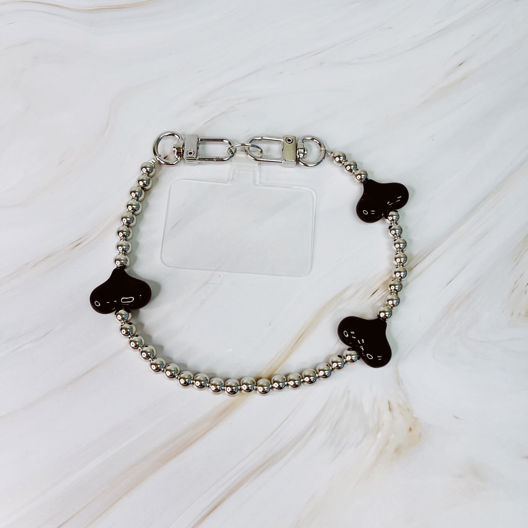 Hearts and Beads Phone Wrist Lanyard