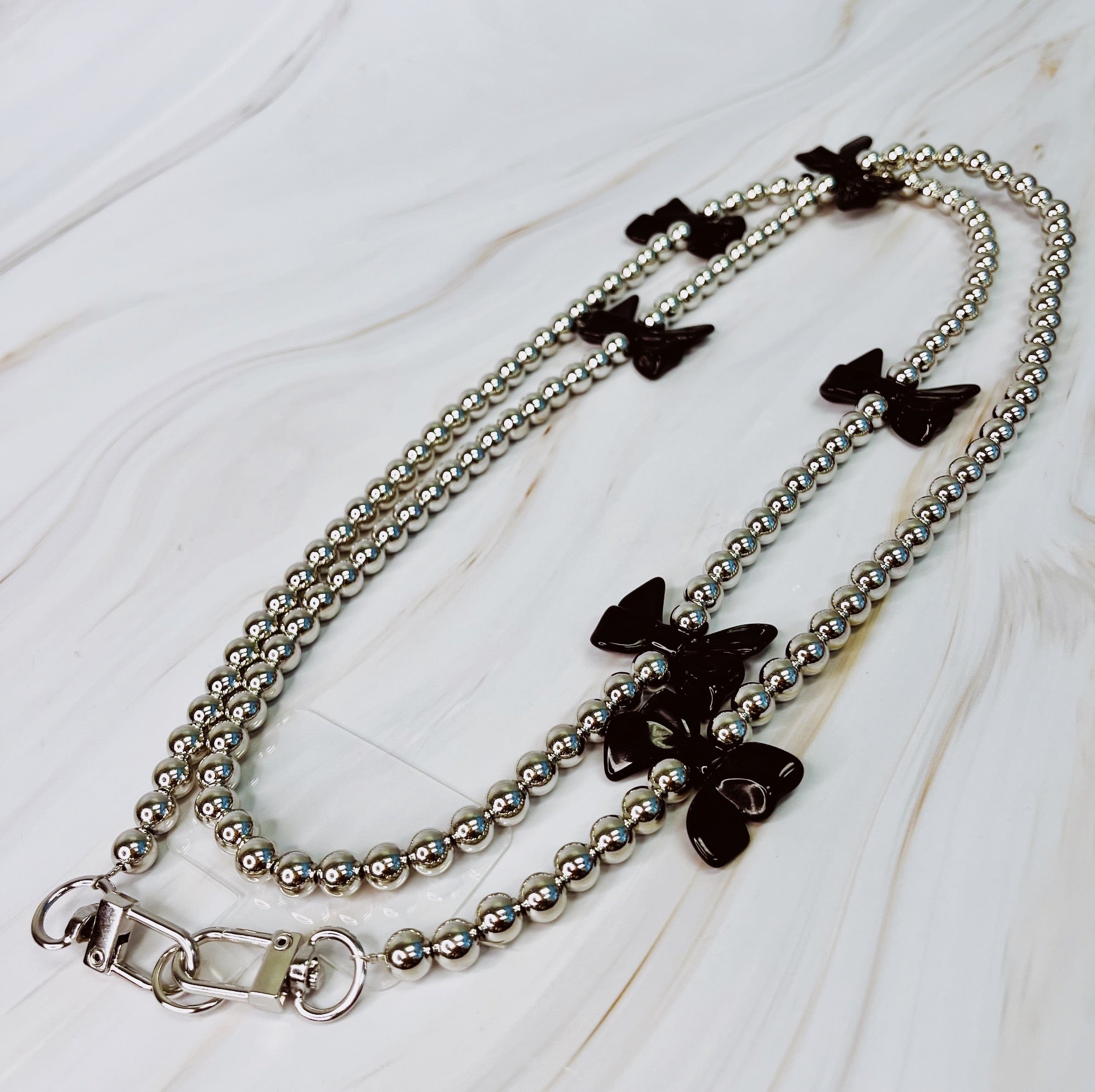 Bows and Beads Crossbody Phone Lanyard