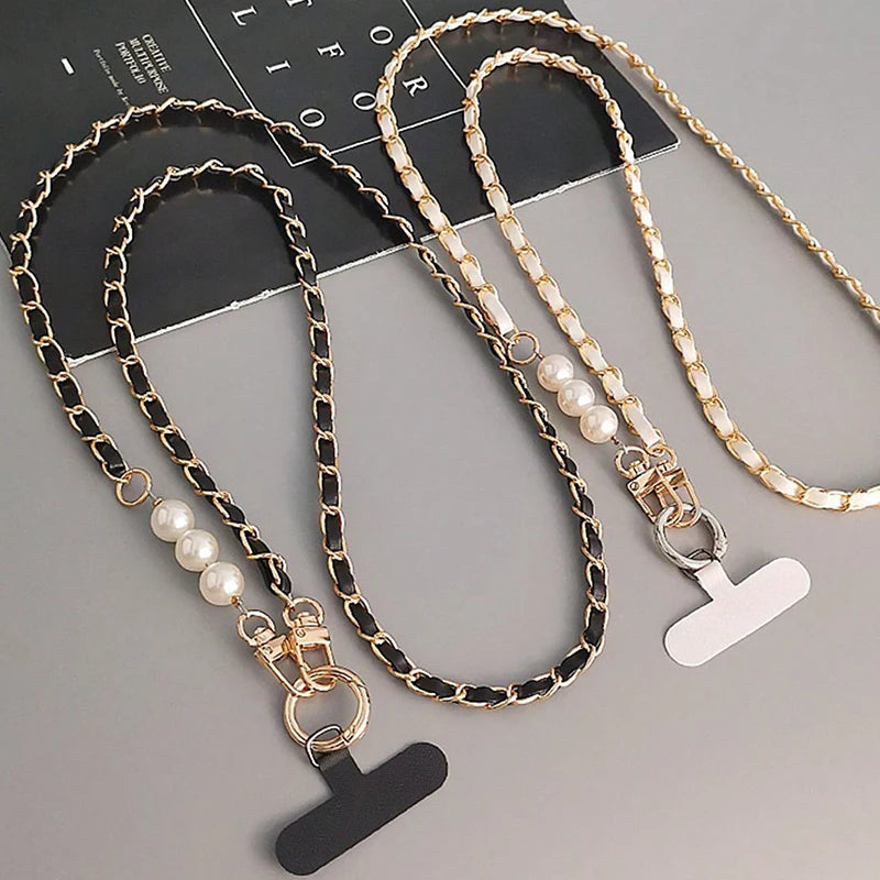 Braided and Beaded Long Crossbody phone chain