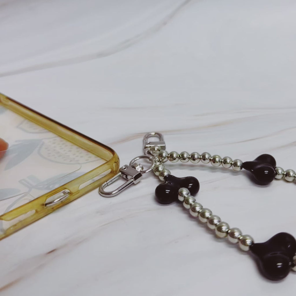 Hearts and Beads Phone Wrist Lanyard